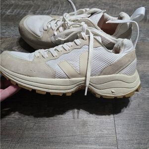 Veja Cream and White Sneakers